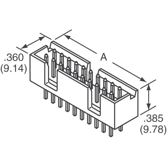 5103308-8 TE Connectivity AMP Connectors  Embases à broches mâles
